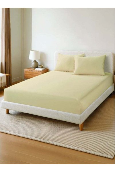 Noon East Twin/Double Size Fitted Sheet | Soft 400TC Sateen Cotton Mat