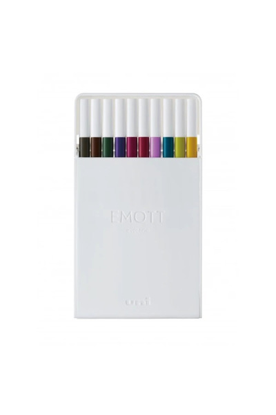 UNİ-BALL Fineliner UNI EMOTT PEM-SY, 0.4mm, NO.3, set 10 culori metalizate