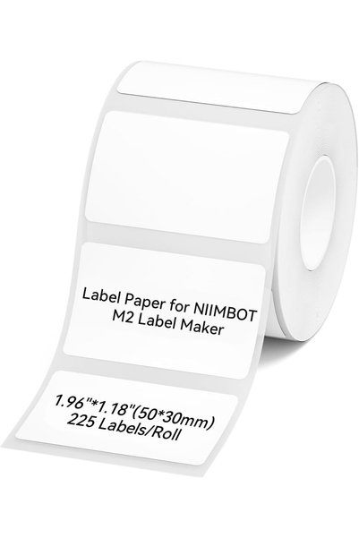 NiiMbot M2 Thermal Transfer Labels 1.96" x 1.18" (50x30mm), Only for M2 Label...