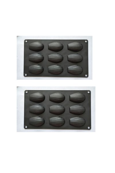 Noonedibs 2 bucăți de forme Madeleine, tavă de copt Madeleine din silicon cu ...
