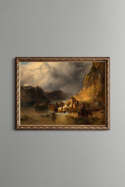 epiqart كارفان ومرور مائي في وادي كايلاك - طاولة مزخرفة بنمط عتيق - موديل رفيع