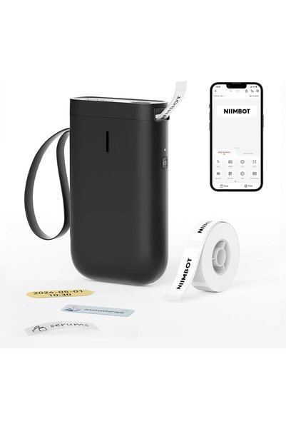NiiMbot D11 Label Maker Machine with Tape, Portable Bluetooth Thermal Label P...