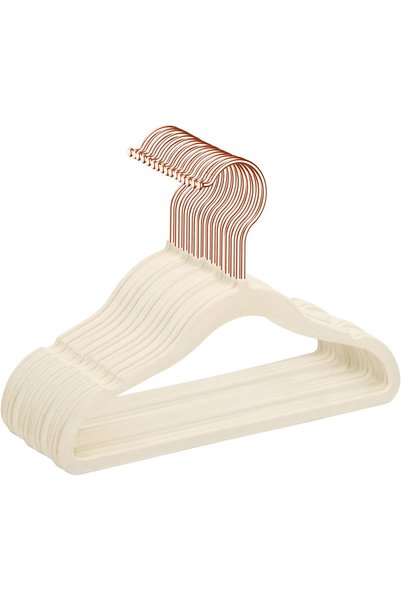 Generic Premium Kids Velvet Hangers (Pack of 50) with Copper/Rose Gold Hooks,...