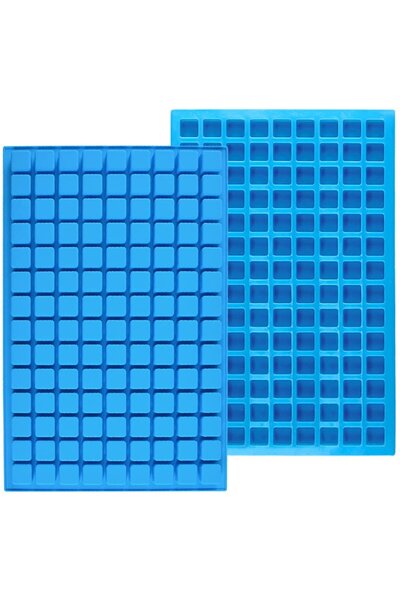 Noonedibs forme pătrate din silicon pentru bomboane, 126 de cavități, mini fo...