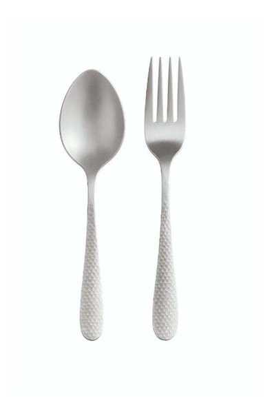Noon East 12-Piece Hammered Stainless Steel Cutlery Set for 6 People with Gif...
