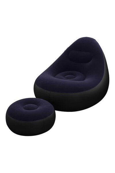 Fara brand Fotoliu gonflabil de relaxare cu taburet pentru picioare