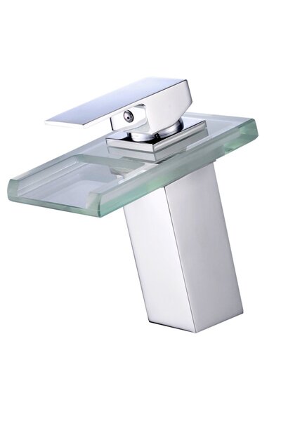 Noonedibs Baterie baie cu cascadă LED, baterie mixer baie, baterie chiuvetă c...