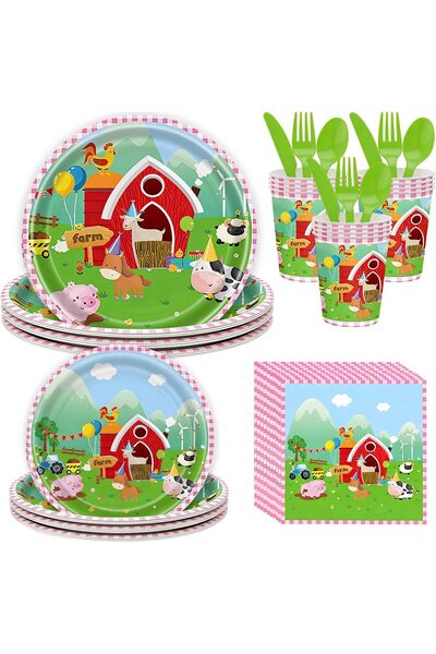 Generic Farm Animals Party Supplies, Barn Animals Plates and Napkins Tablewar...