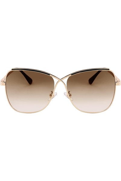 Generic Womens Pilot Sunglasses Oversized Butterfly X Shape Design Cateye Cut...