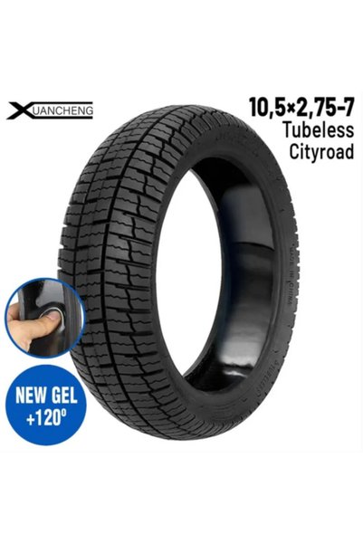 Xuancheng Ελαστικό χωρίς σαμπρέλα CityRoad 10.5×2.75-7 με τζελ κατά της διάτρ...