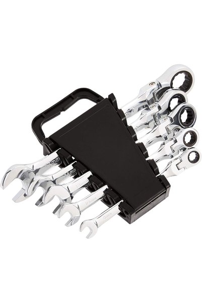 Generic Flexible Ratcheting Wrench Set - Metric, 5-Piece, 8mm, 10mm, 13mm, 14...
