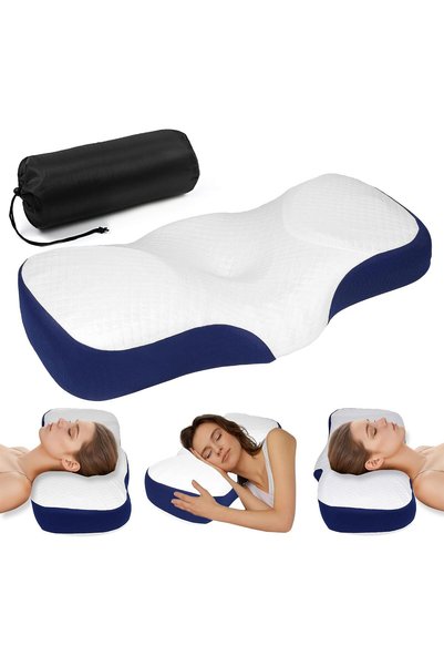 Generic Memory Foam Bed Pillow, 26.4 x 4.7in Ergonomic Cervical Sleeping Neck...