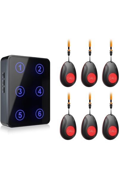 Generic نظام نداء لاسلكي للممرضات مع زر نداء وشاشة LED لعرض الأرقام، يعمل لمس...