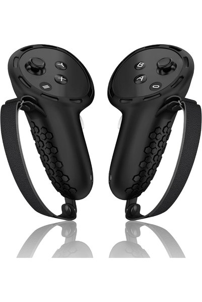 Generic أغطية تحكم سيليكونية لـ Oculus Quest 3، غطاء واقي مع حزام يد للتحكم