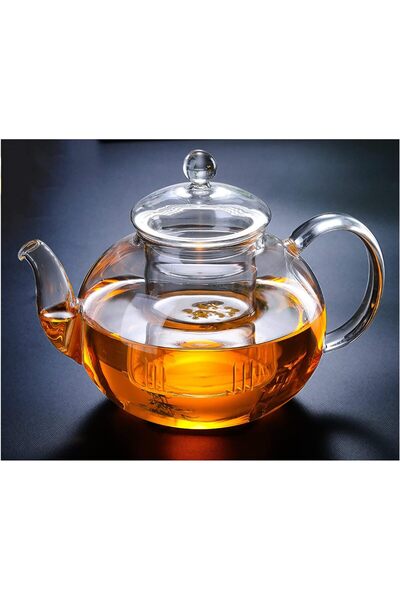 Generic Glass Teapot Stovetop Safe, 20.3oz/600ml Clear Teapot with Removable ...