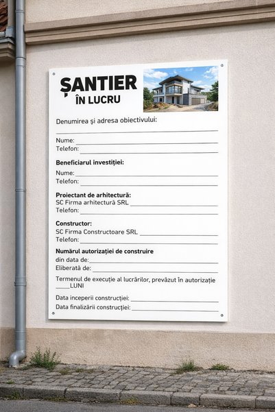 CUBIKA Panou santier Santier in lucru, CUBIKA, Banner, 60x80 cm