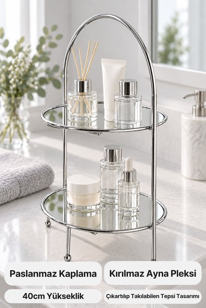 mba decor metal bending art Kubbe Silver Mirrored Coffee Side Serving Tray Or...