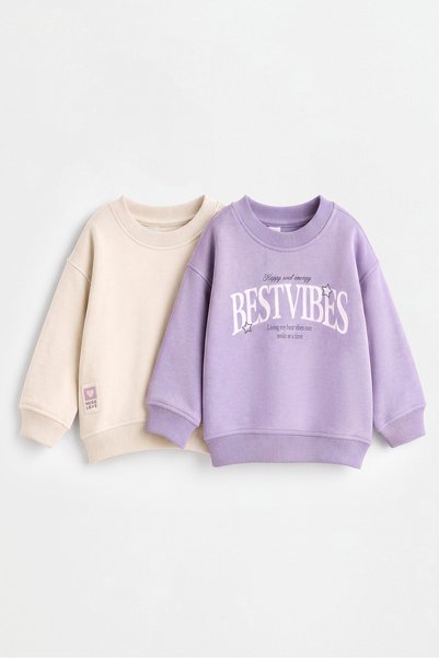 LEFTIES KIZ ÇOCUK & BEBEK 2'li karma sweatshirt Pack
