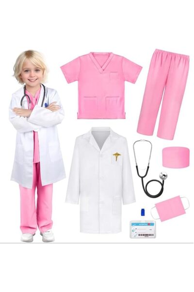 Generic طقم زي طبيب، 6 قطع أطقم أزياء تنكرية للأطفال