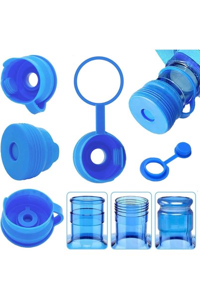 Generic 3 & 5 Gallon Water Jug Cap,55mm Reusable Food Grade Silicone Water Bo...