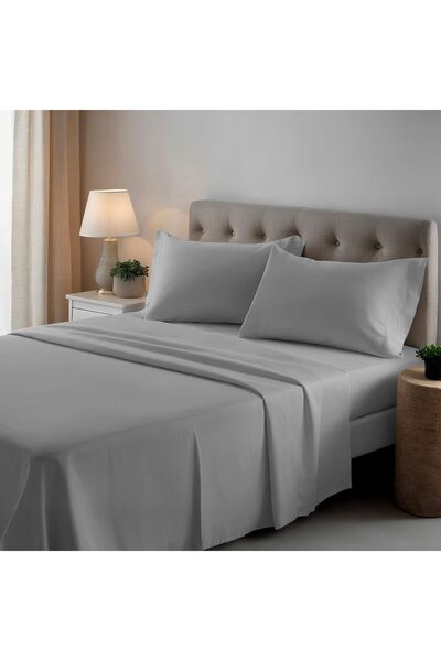 Generic Deyarco Queen Bed Sheet 3pcs Set, 100% Cotton 250Tc Sateen Solid Dyed...