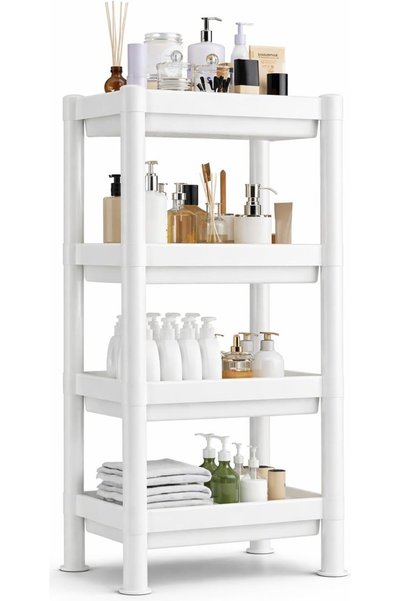 Generic 4-Tier Storage Plastic (White)