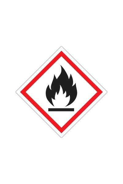 CUBIKA Indicator Produse Chimice Inflamabile, CUBIKA, PVC 3 mm, 10x10 cm