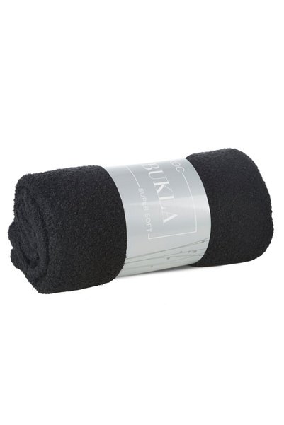 Eurofirany Patura cuvertura de pat BUKLA 170x210 negru negru moale cald piele...