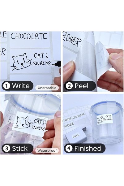 NALACAL 170Pcs Removable Labels for Jars, Storage Bins, Kitchen Food Containe...