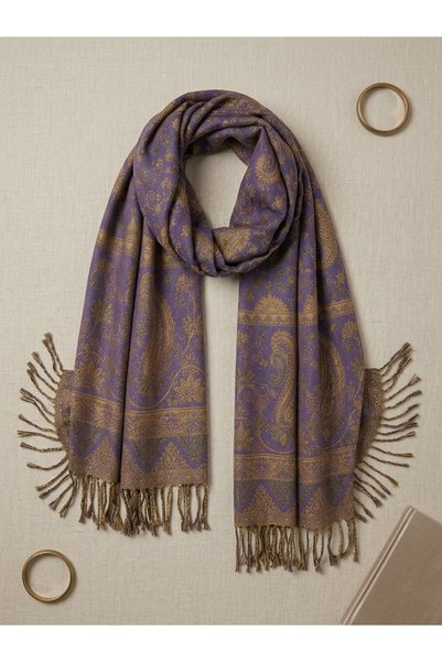 AL-YASMEEN Small Size Multi Color Cashmere Shawl