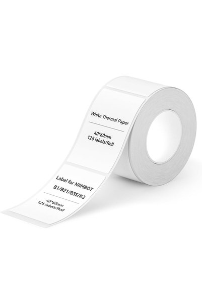 Generic Labels, 1.57"*2.36" (40x60mm) 125 Labels/Roll Self-Adhesive Thermal L...