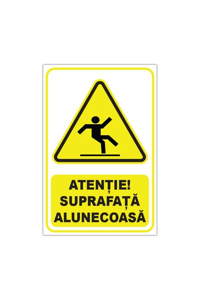 CUBIKA Indicator de avertizare Atentie! Suprafata alunecoasa, CUBIKA, PVC 3 m...