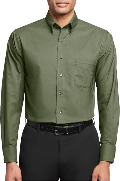 Generic Men's Dress Shirt Regular Fit Oxford Solid