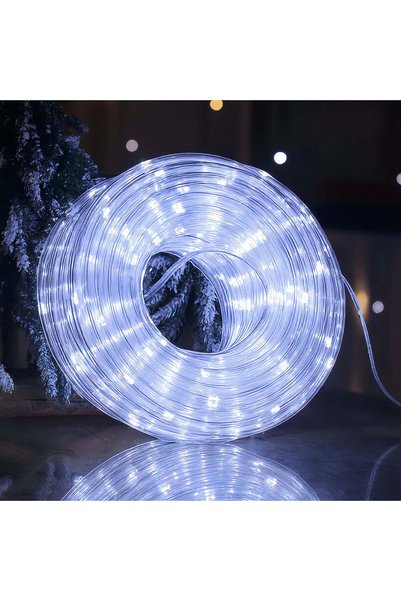 More Εγκατάσταση φωτιστικού σωλήνα LED 10 μέτρων, Ψυχρό Λευκό Φως, για Χριστο...