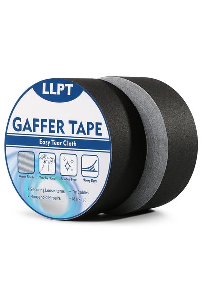 Generic شريط أسود 2 بوصة × 35 ياردة لكل عبوة من قطعتين، غير لامع، غير عاكس، س...