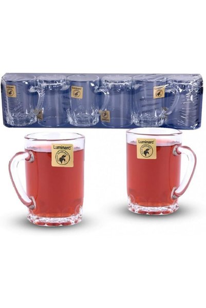 Generic بادريك - أكواب شاي زجاجية من بادريك 6 قطع