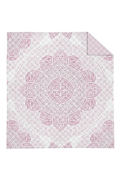 Detexpol Cuvertura pat, Detexpol, Model mandala, Poliester, 170 x 210 cm, Alb...