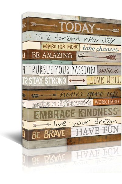 Generic (12x16, brown) - Inspirational Wall Art for Office Quotes Theme Wall ...