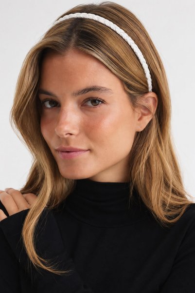 New Obsessions Coroană din piele cu model împletit 2 bucăți