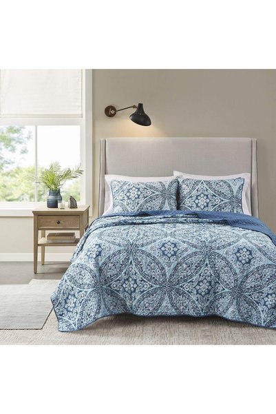 Generic Reversible Quilt Set-Vermicelli Stitching Design All Season, Lightwei...