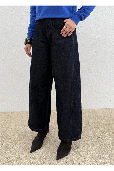 MODA AKSA 545 YÜKSEK BEL VİNTAGE CHİNO JEANS KOYU