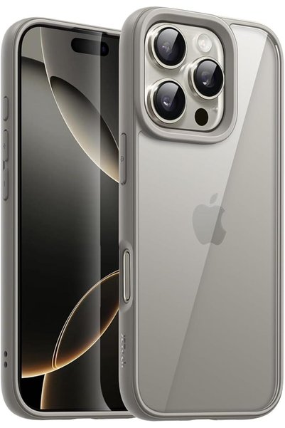 GENERAL غطاء JETech لهاتف iPhone 16، مقاوم للاصفرار، أزرق فائق