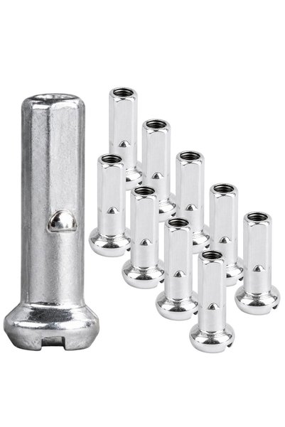 Gearox Nipple-uri pentru spițe din alamă, 12 mm, argintii, 10 buc.
