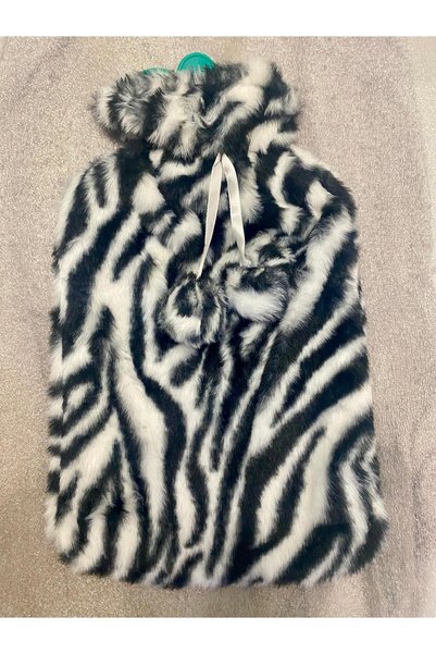 Generic Brand Zebra Patterned Hot Water Bag with Cover (1800ml)