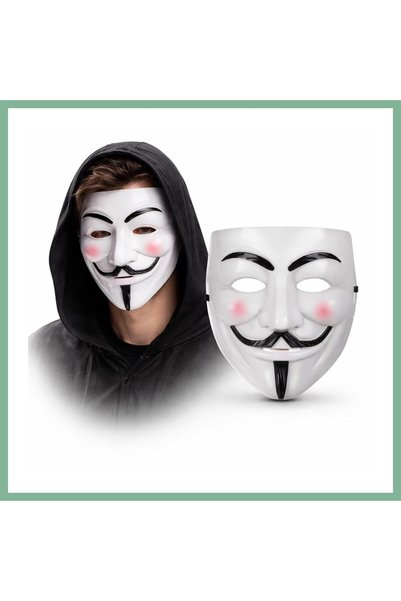 BŞK VİRGO V Mask Premium Vendetta White Mask (Guy Fawkes Style) Bsk2026