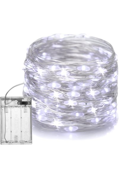Generic أضواء زينة عيد الميلاد وديوالي بطول 10 أمتار و100 مصباح LED تعمل بالب...