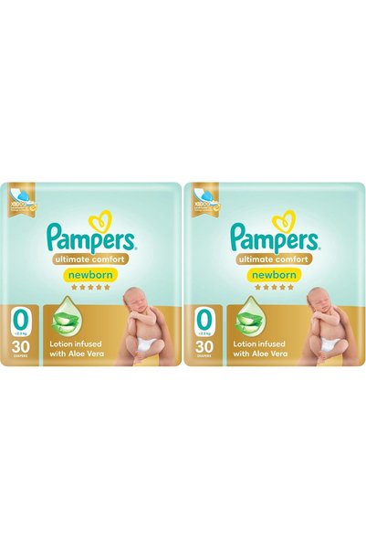 Generic الراحة القصوى، مقاس 0، أقل من 2.5 كجم، حقيبة حمل، 30 حفاضة (عبوة من ق...