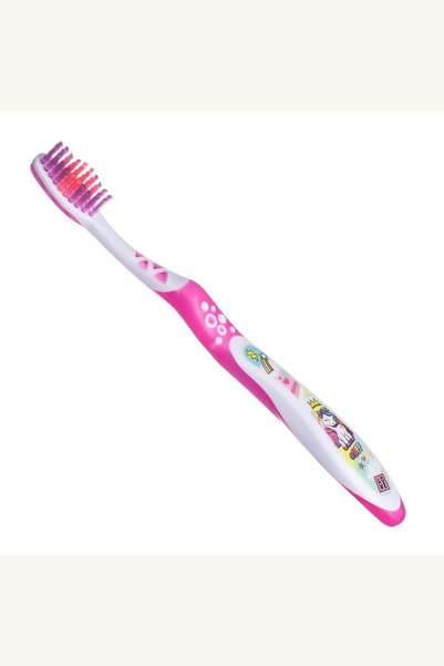 Comerivo Periuta de spalat cu design Unicorn si Donuts, fucsia, 17cm, pentru ...