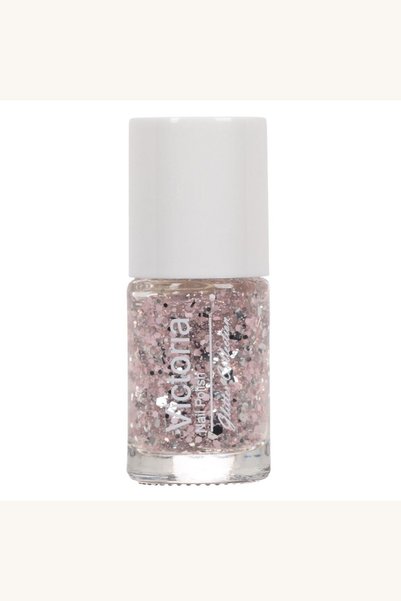 Comerivo Lac de unghii cu glitter roz argintiu, 6ml - stralucire eleganta de ...