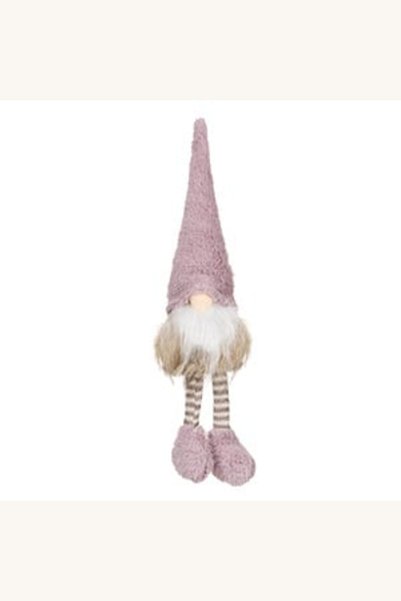 Comerivo Gnome de Craciun 42cm cu caciula mov - decoratiune festiva cu picioa...